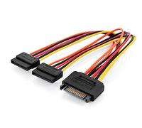 Cordon Digitus ordinateur, alimentation [2x Alimentation SATA femelle 15 pôles - 1x Alimentation SATA mâle 15 pôles] 0.15
