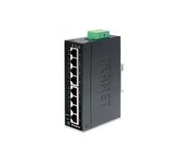 IP30 Slim type 8-Port Industrial Manageable Gigabit Ethernet Switch (-40 to 75 degree C, dual redundant power input on 12-48VDC / 24VAC terminal block, SNMPv3, 802.1Q VLAN, IGMP Snooping, TLS, SSH, ACL, Cybersecurity, ERPS Ring features, supports CloudVi