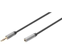 - Câble audio - prise audio de 3,5 mm femelle pour mini-phone stereo 3.5 mm mâle - 1 m - double blindage - noir