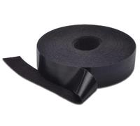Hook and loop tape, 20 mm wide for structured cabling, 10 m roll, color black