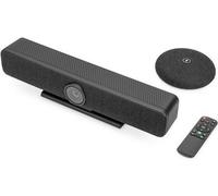 DIGITUS DS-55580 Video Bar Pro, Système de vidéoconférence - Caméra Webcam ePTZ 4K UHD 30 Hz - 1 Microphone de Table & 4 Microphones internes - Haut-parleurs internes 5 W - Auto-Focus & Zoom