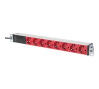 Digitus "Barre d''alimentation 19"" avec profil en aluminium, 8 prises, 1U, Multiprise"