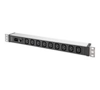 Digitus Multiprise rack 19 pouces DN-95429 1U 9x C13 10A C14 aluminium pour baie ≥300 mm