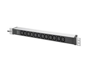 Digitus "Barre d''alimentation 19"" PDU avec profilé en aluminium, 12 prises C13, Multiprise"