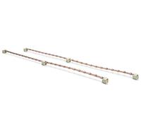 DIGITUS Barre de liaison - 2 x 770 mm - 24 points de connexion | 4 câbles de mise à la terre - barre omnibus en cuivre - Pour armoires réseau et serveurs 19 pouces de DIGITUS