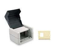 DIGITUS Boîte de jonction de données - Prise réseau d'extérieur - pour 2 modules Keystone - Couvercle Rabattable - IP44 - Montage en saillie