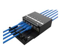 DIGITUS Boîte de points de consolidation – 6 modules Keystone, gestion de câbles, IP20, Noir