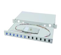 DIGITUS boîte d'épissure Fibre Optique 6 couplages - LC - OS2-1U - 19 Pouces - Single-Mode Simplex - avec Cassette d'épissure - Montage en Rack
