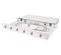 DIGITUS Boîte d'épissure fibre optique 6 couplages - LC - OM4 - 1U 19 pouces - Multi-Mode Duplex - Avec cassette d'épissure - Montage en rack