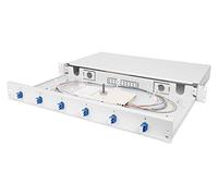 DIGITUS boîte d'épissure Fibre Optique 6 couplages - LC - OS2-1U - 19 Pouces - Single-Mode Simplex - avec Cassette d'épissure - Montage en Rack