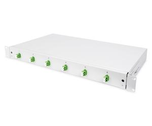 Digitus Boîte d'épissure pour fibres optiques, 1UH, équipée, 6x LC-APC DX, OS2