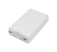 DIGITUS Boîtier de Distribution Fibre Optique - 8X SC Simplex ou 8X LC Duplex e Protection IP44 - pour l'extérieur ou Le sous-Sol - Boîtier FTTH - Fibre Optique - Gris