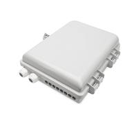 DIGITUS Boîtier de Distribution FTTH Extérieur - 16x LC/Duplex ou 16x SC/Simplex - Classe de Protection IP65 - Boîtier d'Epissure Fibre Optique - Gris