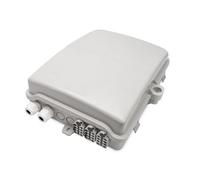 DIGITUS Boîtier de distribution FTTH - Pour 24x LC/DX ou 24x SC/SX | Rangement pour câbles trop longs - IP65 - différentes entrées de câbles - montage mural - gris
