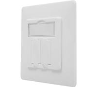 DIGITUS Boîtier de raccordement modulaire pour Keystone-Module - 2 Port - Coudé à 45 degrés - Design Possible - avec clapet Anti-poussière - Kit - Boîtier Vide - Blanc RAL9003
