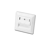 Digitus Plaque murale Keystone RJ45 3x avec cache anti-poussière 80/80 + plaque centrale blanc pur
