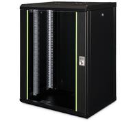 16U wall mounting cabinet, Unique 820x600x450 mm, color black (RAL 9005)
