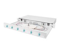 Digitus Boîte d'épissure fibre optique 6 couplages LC OM3-1U 19" Multimode Simplex cassette rack