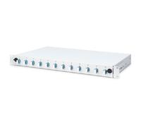 Digitus Boîte d'épissure fibre optique 1U 19 pouces 12x LC OS2 duplex avec cassette