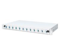 Digitus Boîte d'épissure fibre optique 1U 19 pouces 12x LC OS2 duplex avec cassette