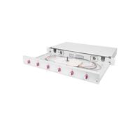 Digitus Boîtier d'Épissure Fibre Optique 1U, équipé 6x LC DX OM4, Acier 19" (48.3cm), Cassette et Pigtails inclus, DN-96330-4