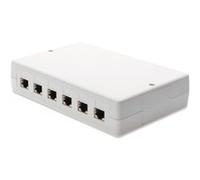 DIGITUS - Boîtier d'insertion modulaire - blanc, RAL 9010 - 6 ports Blanc, RAL 9010 G
