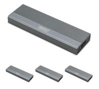 DIGITUS boîtier Externe M.2 - USB 3.1 Gen2 Typ-C - 10 Gbit/s - Supporte Les SSD NVMe jusqu'à 8 TB - pour Les SSD 2230/2242/2260/2280 - sans Outil - Boîtier en Aluminium - Gris (Lot de 4)