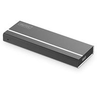 DIGITUS Boîtier Externe USB Type C 3.1 SSD pour SSD NVMe M.2 - Type de Module M.2 2280, 2260, 2242, 2230 - clé M/B+M - jusqu'à 10 Gbit/s - câble USB-C Inclus - Noir