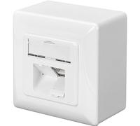 DIGITUS Boîtier mural, cat.6 2 x RJ45 blindé, blanc pur (DN-9006-N)