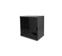 Digitus Boîtier Mural SOHO 12U 540x400mm, Rack 19" Acier, Porte Verre, IP20, Charge 60kg, Noir (RAL 9005), Livré Démonté