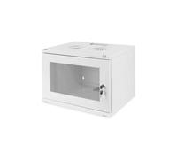 Digitus Boîtier Mural SOHO 7U 540x400mm Acier Gris RAL 7035, Charge 60kg, Porte Acier Perforée, Rails 19", IP20 - DN-19-07U-S-PD