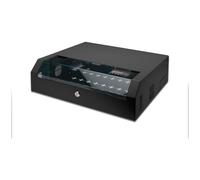 DIGITUS DN-19 04U-PB-B - Baie réseau 19 Pouces 3 UH + 2 UH - Série Soho - Montage Mural Horizontal en saillie - Compacte - Charge admissible 30 kg - Noir