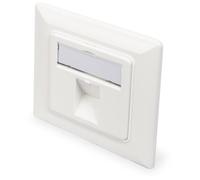 Digitus Boîtier vide pour modules Keystone, cadre de 80 x 80 mm + plaque centrale de 50x50 mm
