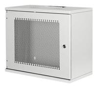 Digitus Armoire réseau 19 pouces 9U – Mural, profondeur 400 mm, porte perforée, 60 kg, non montée