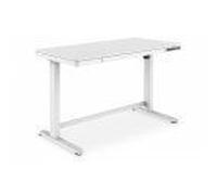 Electric height-adjustable Desk, 120x60x12cm top 50kg load, USB-charging ports, white