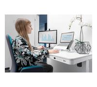 Digitus Bureau réglable en hauteur électriquement avec station de charge USB et tiroir