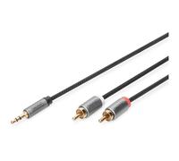- Câble audio - RCA mâle pour mini-phone stereo 3.5 mm mâle - 1.8 m - noir