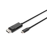 Digitus USB Type-C vers DisplayPort bidirectionnel résolution max. 8K@30Hz longueur 2 m Noir