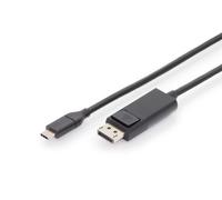 Digitus Câble adaptateur USB Type-C vers DP M/M 2,0 m 4K/60Hz 32,4 GB bl gold