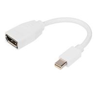 Digitus Adaptateur DB-340405-001-W Fiche mâle DisplayPort vers mâle Mini DisplayPort 0,15 m blanc