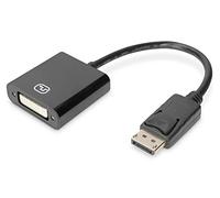 DIGITUS câble Adaptateur DisplayPort Actif - DP vers DVI (24+5) - Displayport 1.1a - Full HD 1080/60Hz - 0,15m - Noir