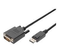 Digitus Câble adaptateur DisplayPort vers DVI 24+1 M/M 2,0 m DP 1.1a bleu avec verrouillage