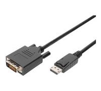 Digitus Câble adaptateur DP - DVI (24+1) M/M 5,0 m avec verrouillage DP 1.1a Bleu
