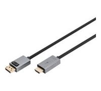 Digitus Câble DisplayPort vers HDMI 4K/30Hz LED 1,8 m boîtier aluminium contacts dorés