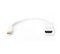 Digitus Câble adaptateur Mini DisplayPort vers HDMI Type A – 0,15 m, DP 1.1a, Blanc
