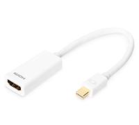 DisplayPort adapter cable, mini DP - HDMI type A M/F, 0.15m, DP 1.1a compatible, wh
