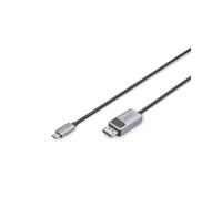 Digitus Câble Adaptateur USB Type-C vers DisplayPort 1.4 Bidirectionnel, 2m, 8K 30Hz, Résolution Max 7680x4320, DP Alt-Mode, Noir, DB-300334-020-S
