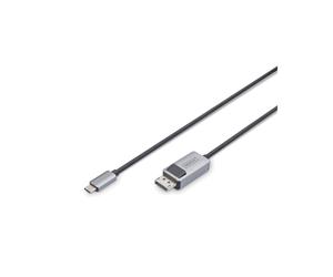 Digitus Câble Adaptateur USB Type-C vers DisplayPort 1.4 Bidirectionnel, 2m, 8K 30Hz, Résolution Max 7680x4320, DP Alt-Mode, Noir, DB-300334-020-S