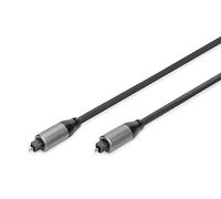 DIGITUS câble audio optique - Toslink à Toslink - SPDIF - fibre optique - 3m - noir - pour chaîne hi-fi, home cinéma, barre de son, ordinateur, PS4, Xbox