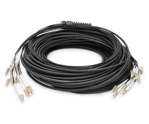 Digitus Câble breakout fibre optique universel préassemblé, multimode OM4, 12 fibres, LC/UPC - LC/UPC